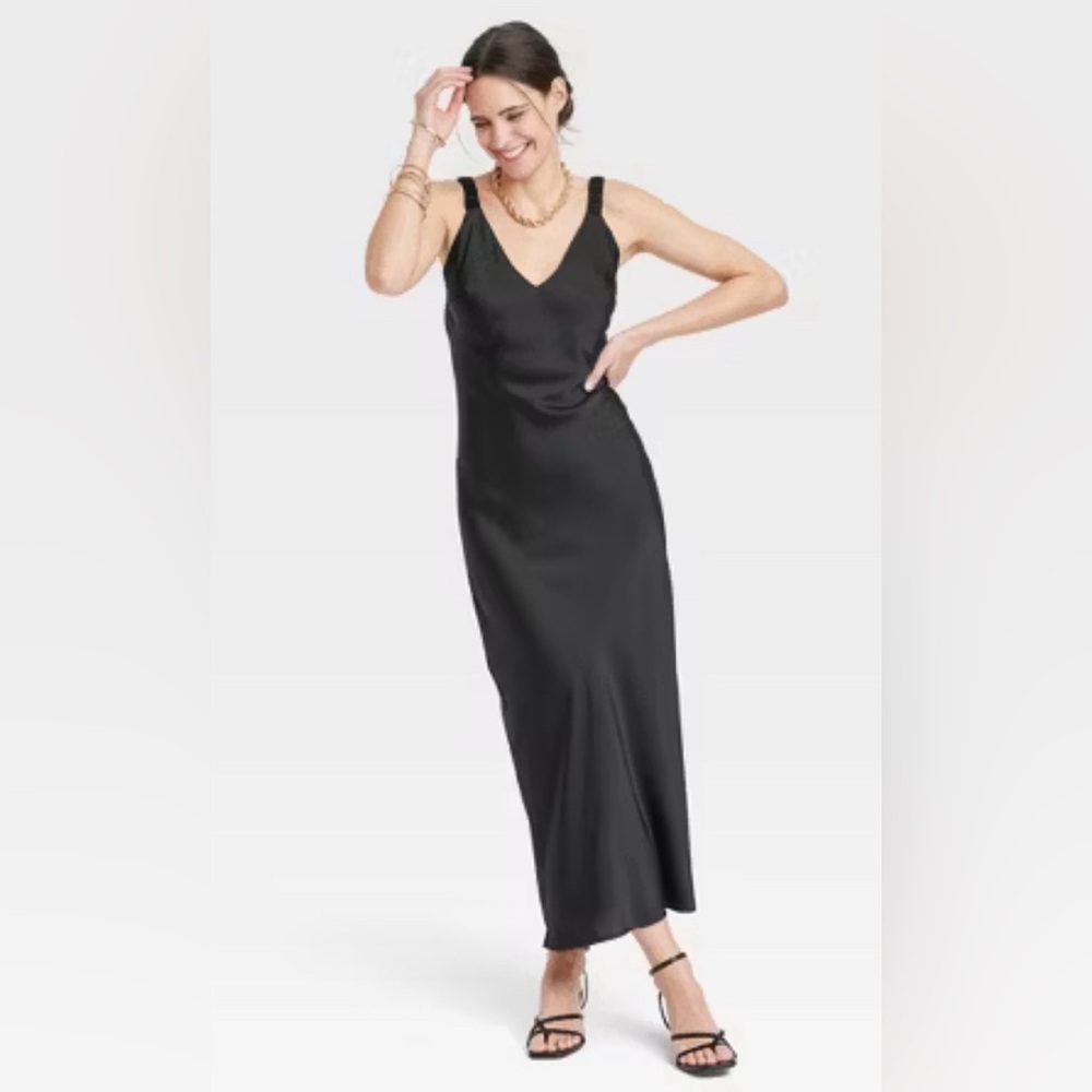 Black Satin Dress